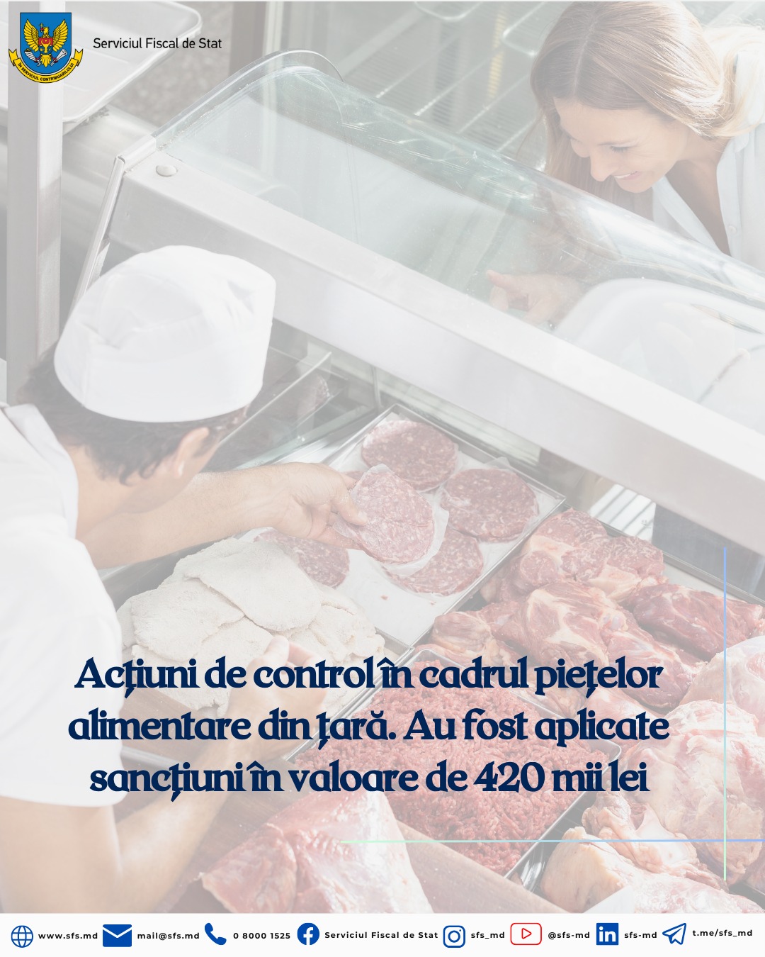 Acțiuni de control în cadrul piețelor alimentare din țară. Au fost aplicate sancțiuni în valoare de 420 mii lei