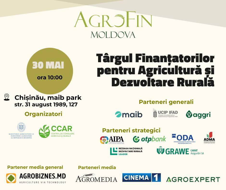 Chișinău va găzdui evenimentul AgroFin Moldova 2025