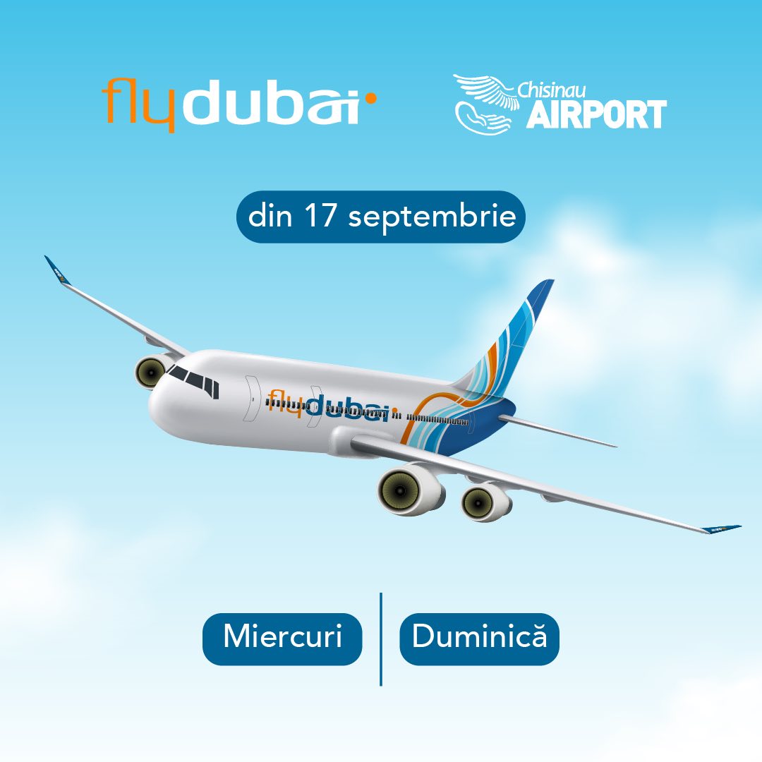 Compania flydubai revine pe Aeroportul Internațional Chișinău