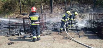 Incendiu pe teritoriul unei întreprinderi de pe strada Petricani nr.94 din municipiul Chișinău. Pompierii au reușit localizarea arderii!