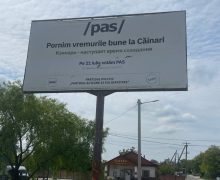 Banner al PAS montat de 4 ani într-o localitate. MAN: Solicităm CEC-ului să examineze circumstanțele