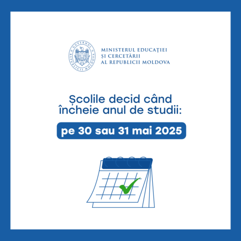 Școlile decid când încheie anul de studii: pe 30 sau 31 mai 2025