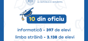 Peste 3 mii de elevi vor lua 10 din oficiu la limba străină și circa 400 – la informatică, fără să susțină examenul de bacalaureat