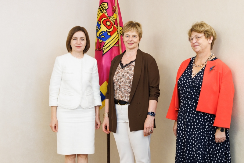 Maia Sandu s-a întâlnit cu senatoare din Grupul de prietenie Moldova–Franța
