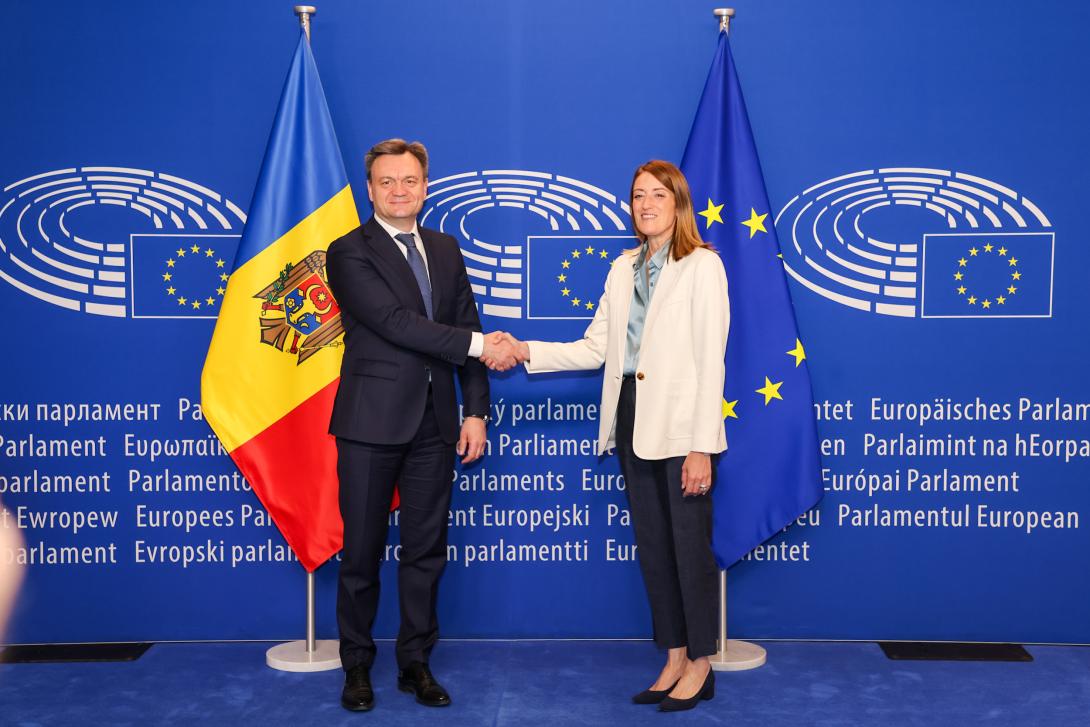 Dorin Recean a avut o întrevedere cu președinta Parlamentului European