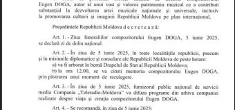 5 iunie 2025 – zi de doliu național