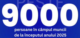 Peste 9 mii de persoane au fost plasate în câmpul muncii de la începutul anului 2025