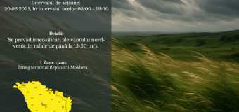 Cog Galben de intensificări ale vântului