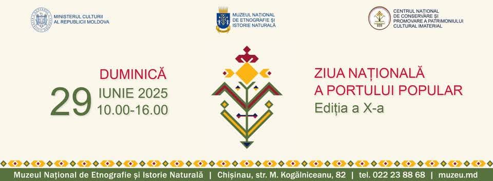 La Muzeul Național de Etnografie și Istorie Naturală va avea loc Ziua Națională a Portului Popular