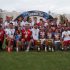 Trofee pentru cele două echipe câștigătoare ale Campionatului European de Rugby în 7 Trophy Series