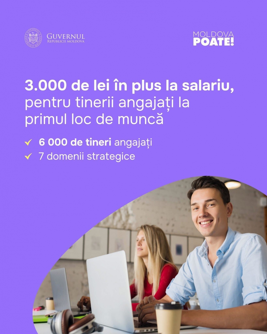 Maia Sandu a semnat legea prin care tinerilor pentru prima dată angajați li se va oferi suplimentar 3 000 de lei