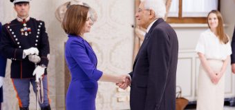 Maia Sandu primită la Roma de Președintele Italiei, Sergio Mattarella