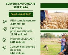 AIPA a autorizat spre plată cereri de sprijin financiar de 26,04 mln. lei în ultimele zile