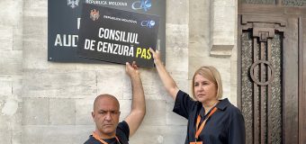 „Inima Moldovei” a protestat la Consiliul Audiovizualului: Consiliul Cenzurii PAS!