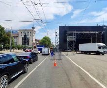 Trafic auto suspendat în centrul Chișinăului