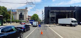 Trafic auto suspendat în centrul Chișinăului