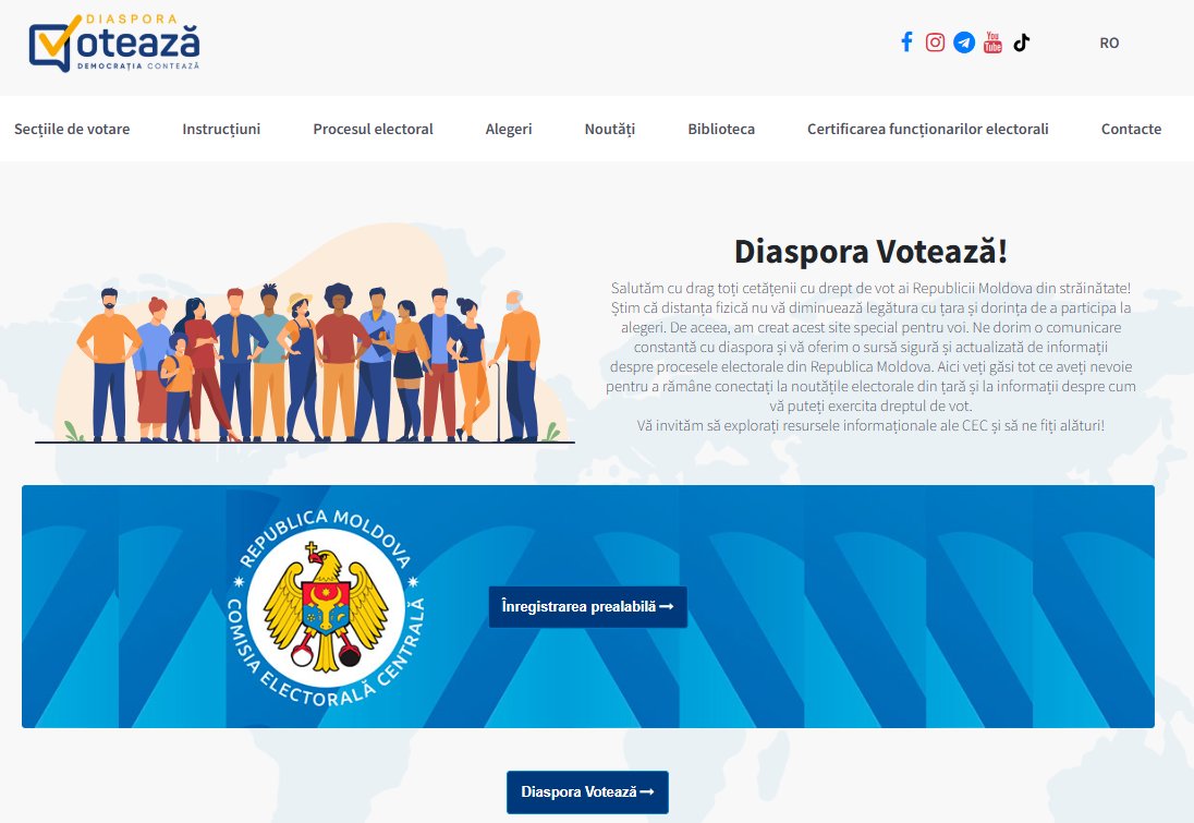 CEC a lansat site-ul diaspora.cec.md destinată cetățenilor de peste hotare
