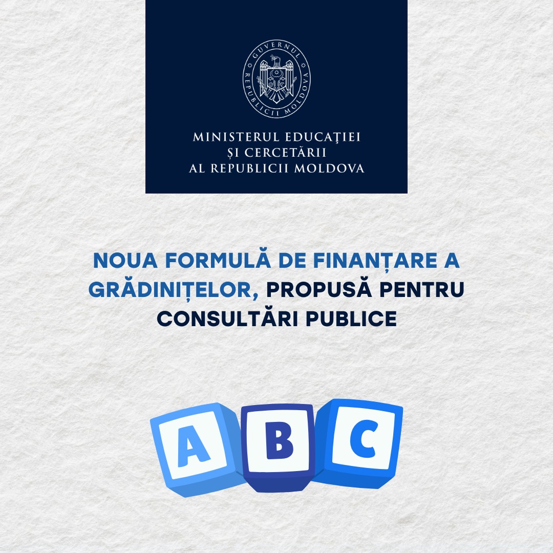 Noua formulă de finanțare a grădinițelor, propusă pentru consultări publice