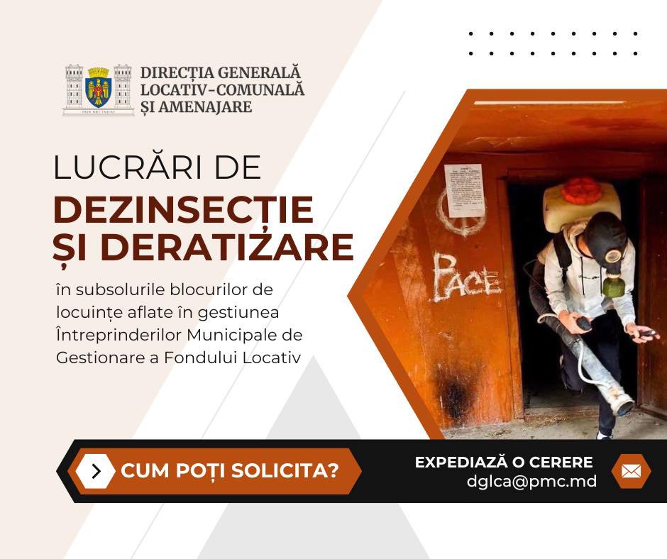 Lucrări de dezinsecție în blocurile locative din Capitală