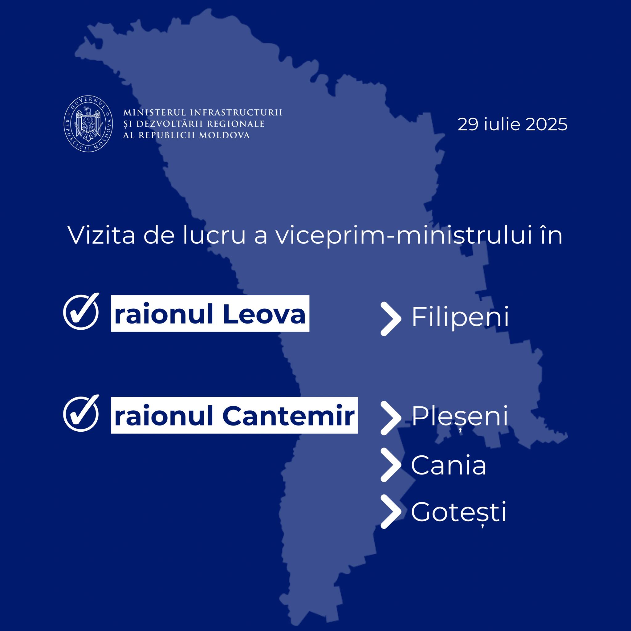 Vladimir Bolea efectuează o vizită de lucru în raioanele Leova și Cantemir