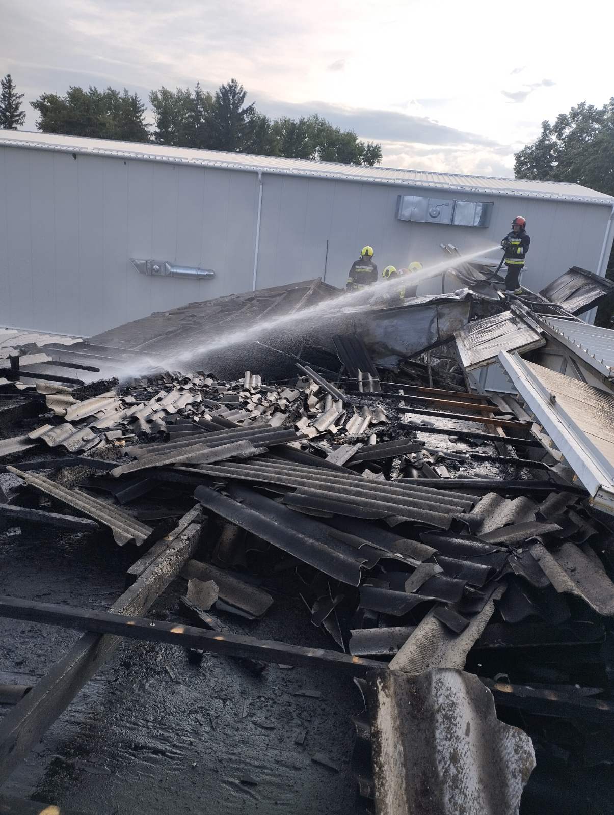O fabrică avicolă din Edineț a luat foc. Pompierii au reușit să salveze 36 mii de păsări