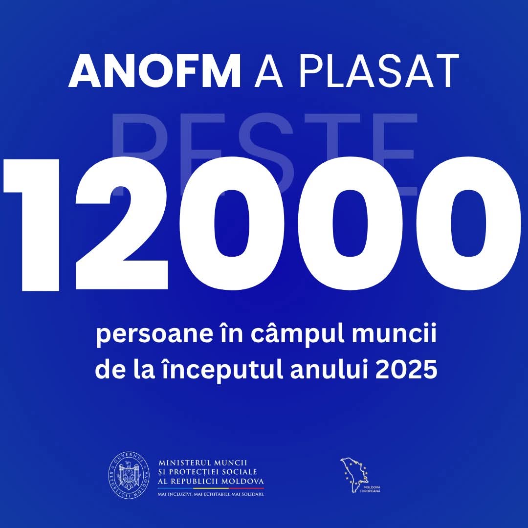 Peste 12 000 persoane – încadrate în câmpul muncii de la începutul anului