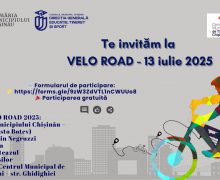 Duminică, 13 iulie, începând cu ora 09:00, Primăria Chișinău te așteaptă la un eveniment de mobilitate urbană și energie pozitivă – VELO ROAD