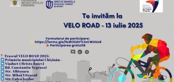 Duminică, 13 iulie, începând cu ora 09:00, Primăria Chișinău te așteaptă la un eveniment de mobilitate urbană și energie pozitivă – VELO ROAD