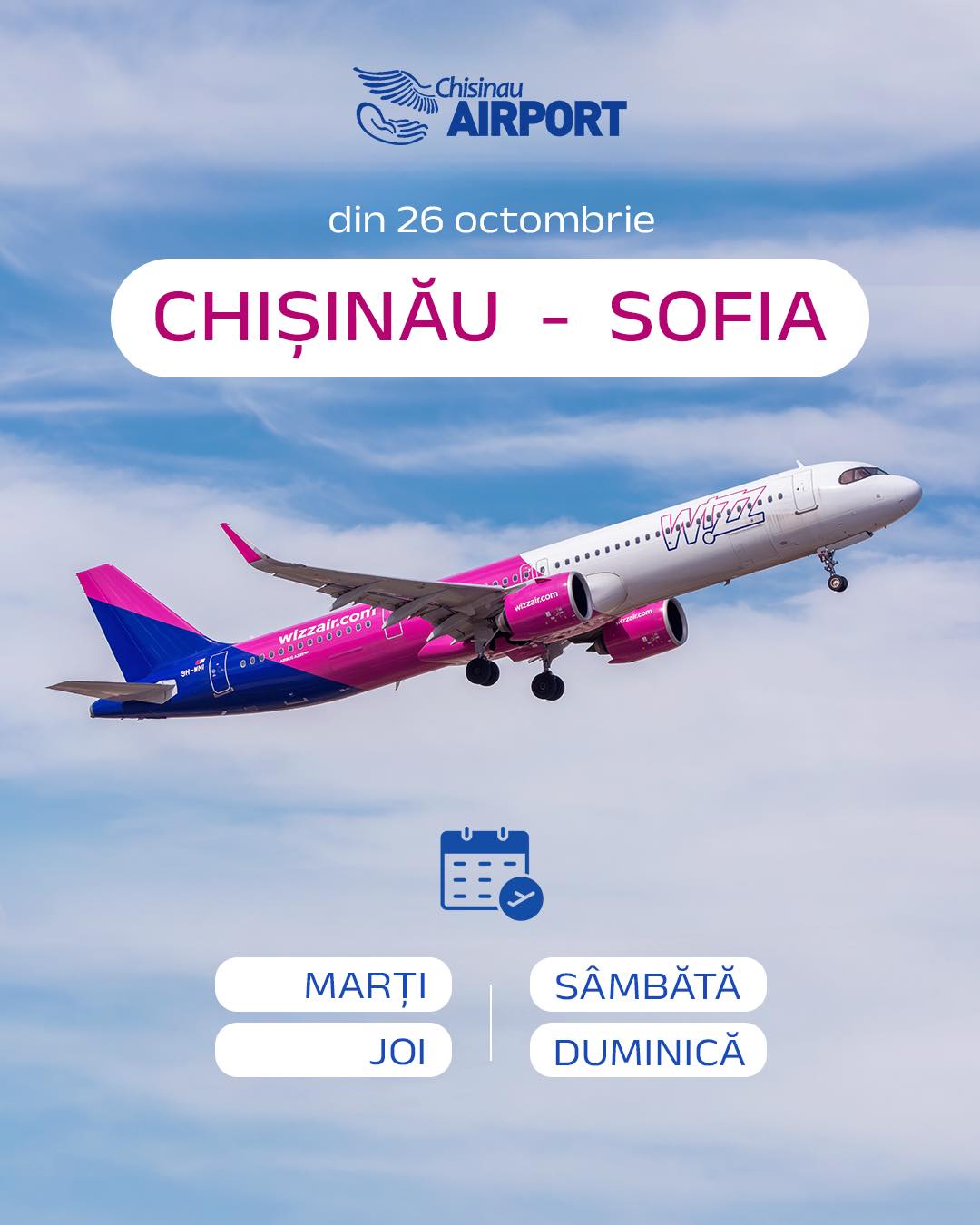 Wizz Air deschide rută avia spre Bulgaria