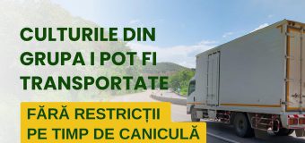 MAIA amintește: Transportul produselor agricole provenite din exploatații agricole este permis și în caniculă
