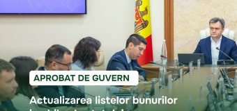 Actualizarea listelor bunurilor imobile ale statului, aprobată de Guvern
