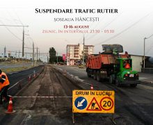 Restricții de circulație pe șoseaua Hîncești din Capitală
