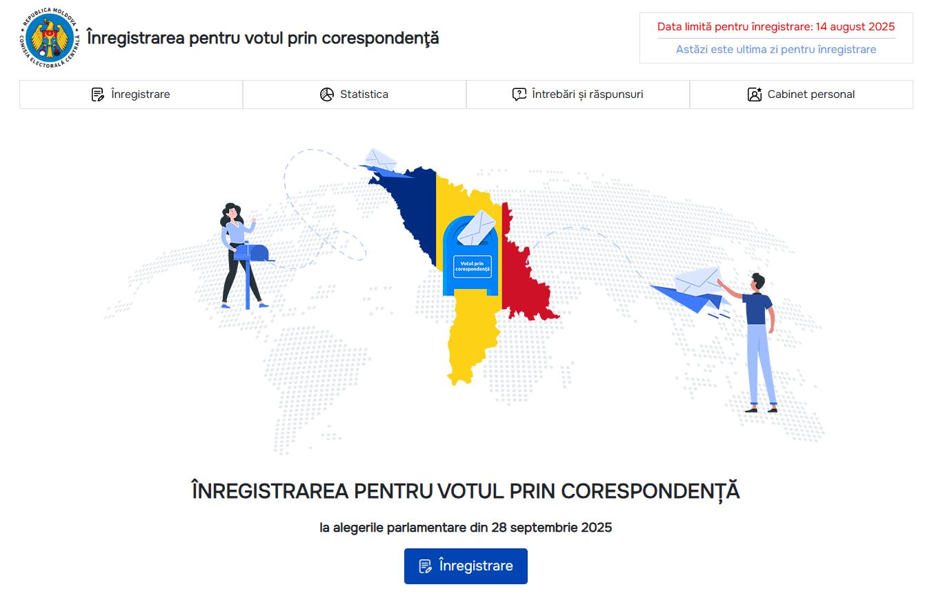 Ultima zi de înregistrare pentru a vota prin corespondență