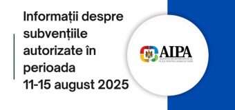 AIPA a autorizat spre plată 9,66 mln. lei pentru subvenționare