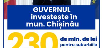 7 proiecte majore pentru regiunea de dezvoltare Chișinău