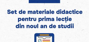 MEC a pregătit un set de materiale didactice pentru prima lecție din noul an de studii