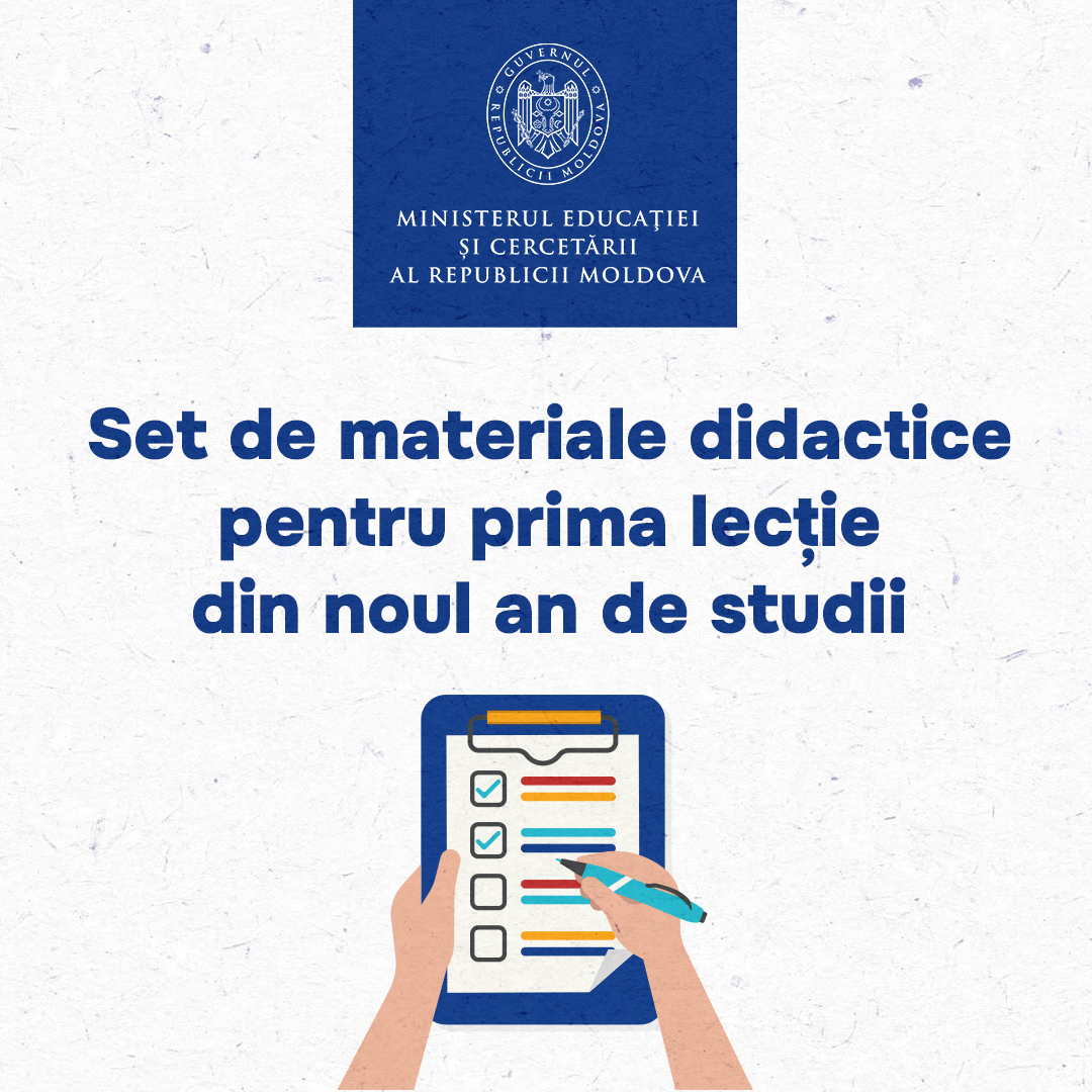 MEC a pregătit un set de materiale didactice pentru prima lecție din noul an de studii