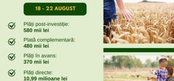 AIPA a autorizat spre plată un volum total de 15 mln. lei săptămâna trecută