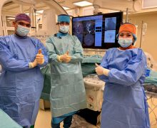Prima intervenție de tratare a unui anevrism cerebral cu dispozitiv intrasacular WEB, efectuată la Institutul de Neurologie și Neurochirurgie „Diomid Gherman”