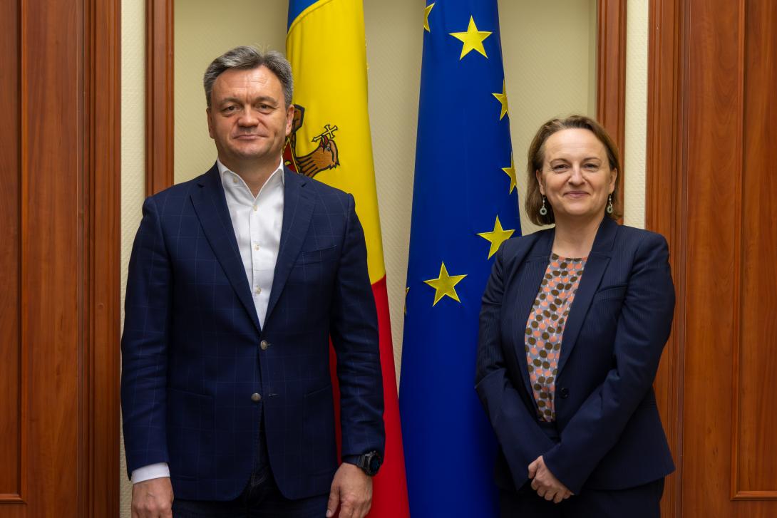 Dorin Recean a avut o întrevedere cu noua ambasadoare UE la Chișinău, Iwona Piórko