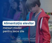 Alimentația elevilor: meniuri-model pentru zece zile