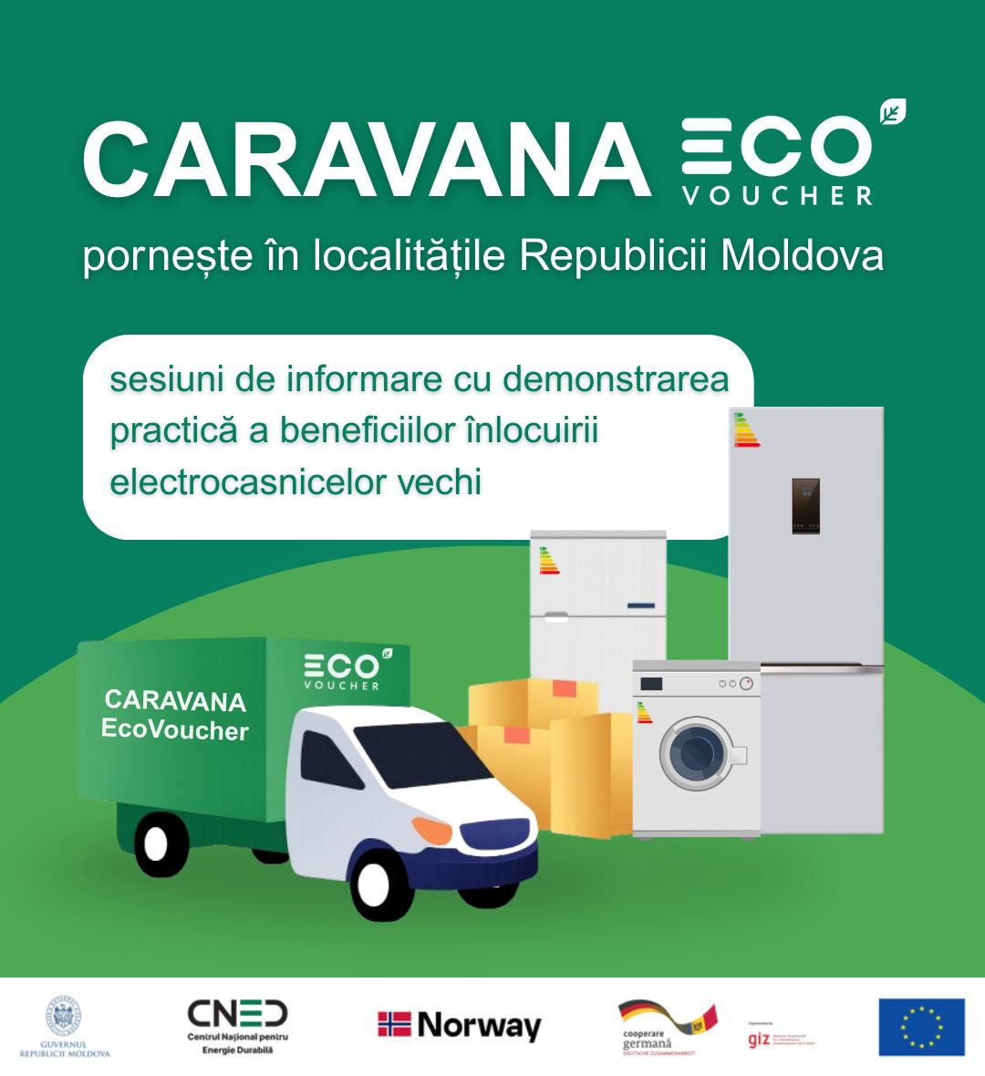 Caravana EcoVoucher ajunge în localitățile Republicii Moldova