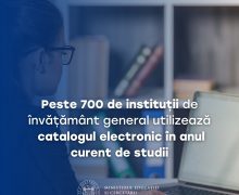 Peste 700 de instituții de învățământ general utilizează catalogul electronic în anul curent de studii