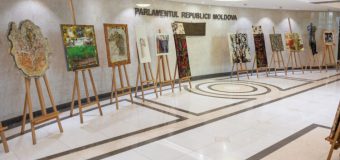 Creațiile studenților și profesorilor Academiei de Muzică, Teatru și Arte Plastice, expuse la Parlament