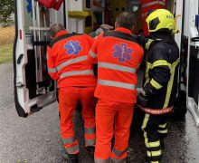 Intervenția pompierilor în urma unui accident de circulație pe traseul Ungheni-Nisporeni