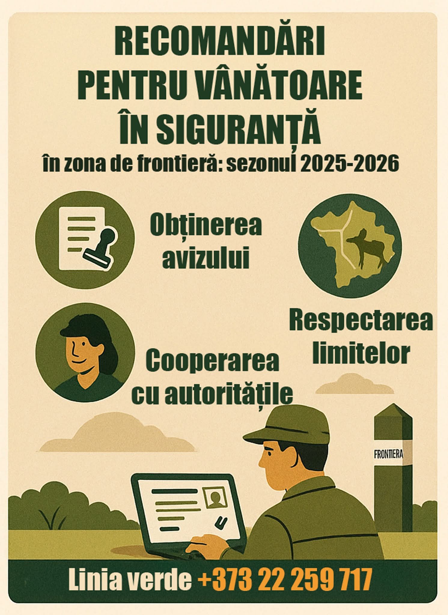Recomandări pentru vânătoare în siguranță în zona de frontieră – sezonul 2025–2026