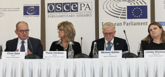 Misiunea comună a ODIHR, AP OSCE, APCE și PE: Deciziile luate în cele două zile înainte de alegeri privind neeligibilitatea a două partide, bazate pe presupuse fapte de finanțare ilegală, au limitat dreptul lor la un remediu efectiv