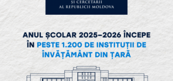 Anul școlar 2025–2026 începe în peste 1 200 de instituții de învățământ din țară