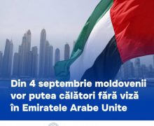 Din 4 septembrie moldovenii vor putea călători fără viză în Emiratele Arabe Unite