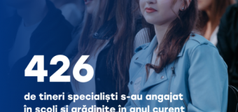 426 de tineri specialiști s-au angajat în școli și grădinițe, în anul curent